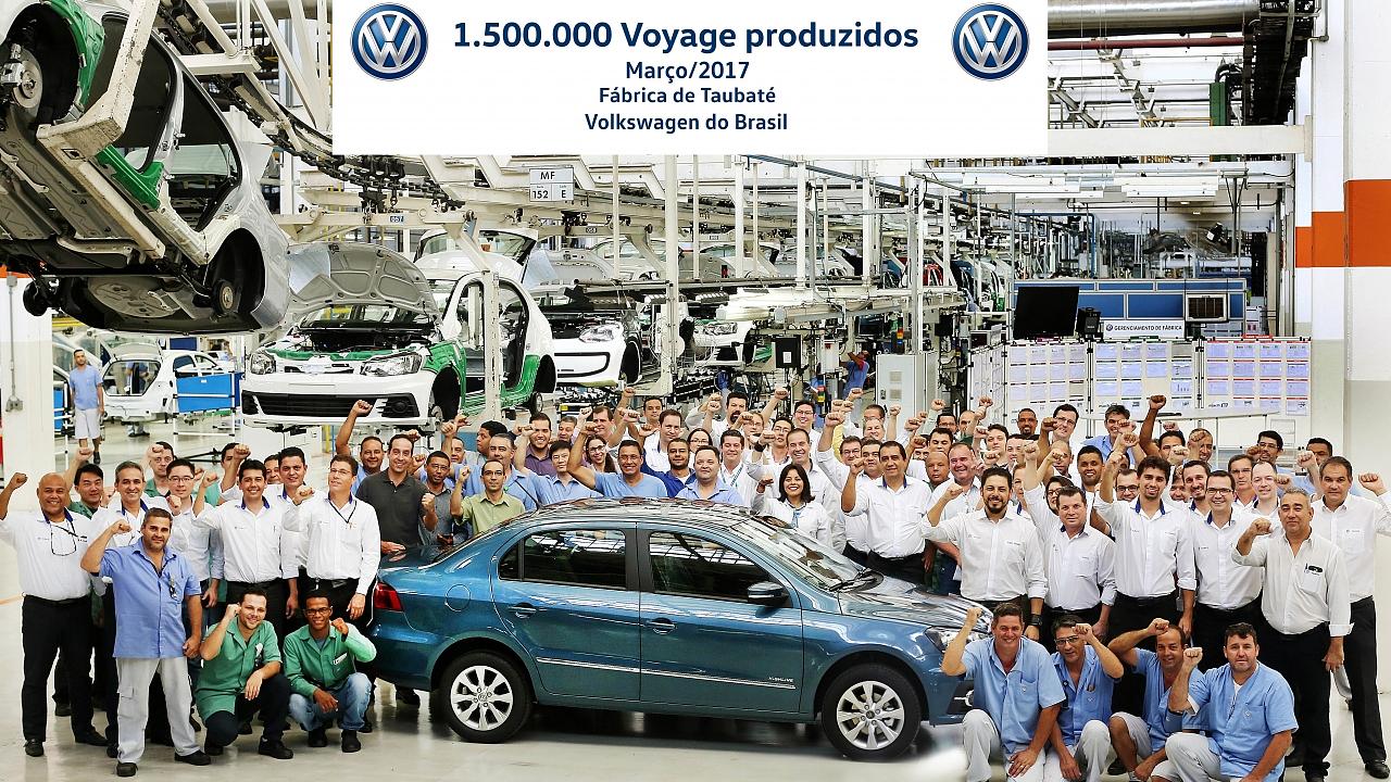 Fábrica da Volks em Taubaté produz modelo 1.500.000 do Voyage