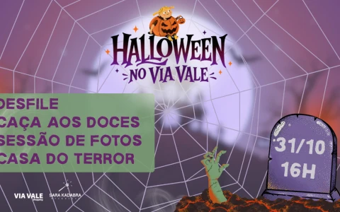 Taubaté: Halloween no Via Vale Shopping em Taubaté terá desfile de fantasias, caça aos doces e Casa do Terror