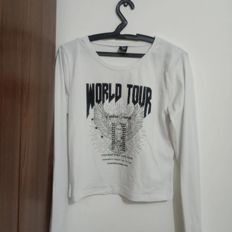Blusa branca de mangas tamanho GG