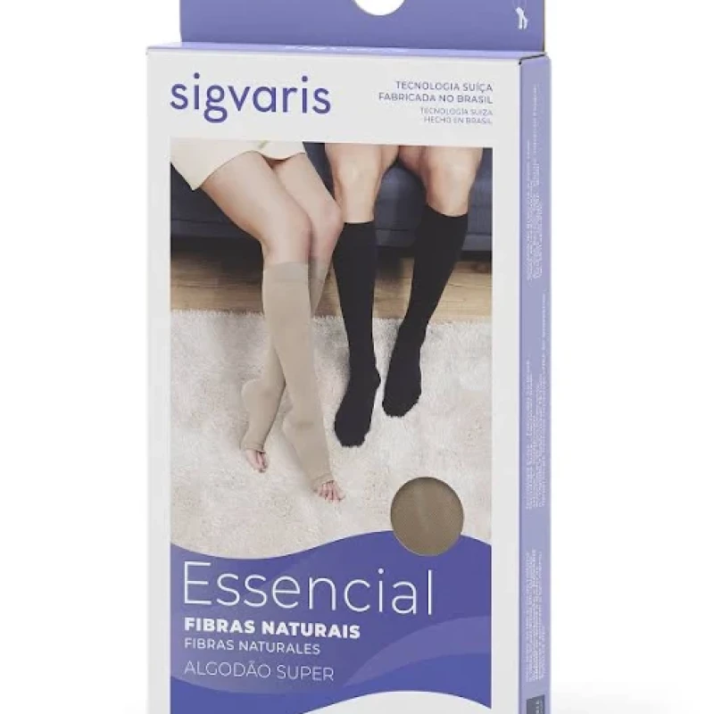 MEIA SIGVARIS 30-40 mmHg 3/4 ALGODÃO SUPER