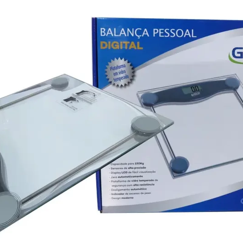 BALANCA PESSOAL DIGITAL (PLATAFORMA DE VIDRO) MOD.: GLASS 10-G-TECH