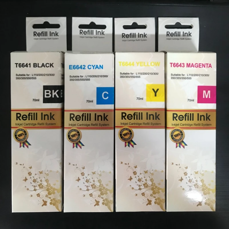 REFIL DE TINTA COMPATÍVEL T664 70ml B/C/Y/M- (UNIDADE)