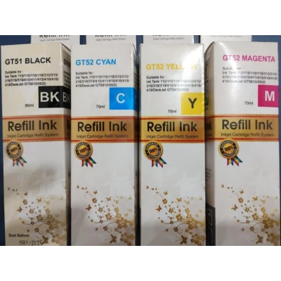 Taubaté: REFIL DE TINTA COMPATÍVEL GT51/52 - Para HP