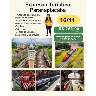 Taubaté: Excursão  passeio de trem