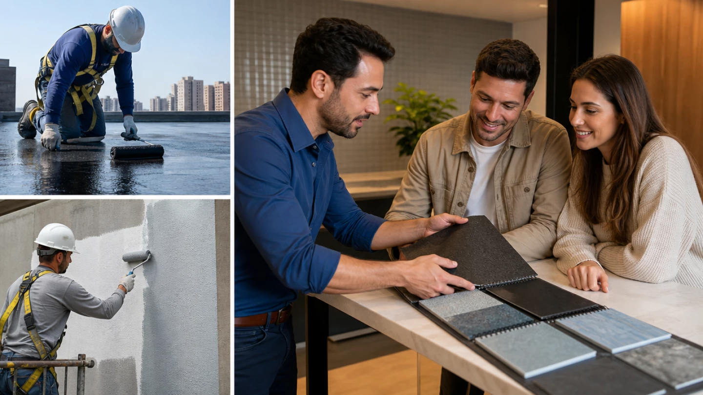 Manta, poliuretano ou cimentício? Impermeabilização em Taubaté