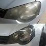 Legenda: Antes e Depois. Farol do Vw Polo.