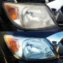 Legenda: Antes e Depois. Farol Hilux.