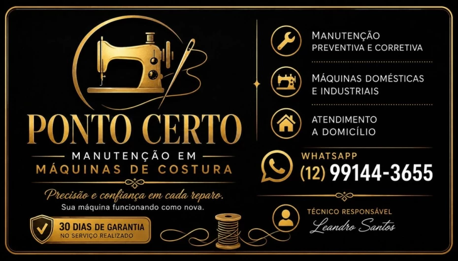 Foto 3:  — Ponto Certo Manutenção em Máquinas de Costura