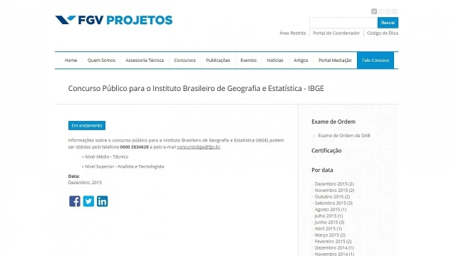 IBGE abre concurso público