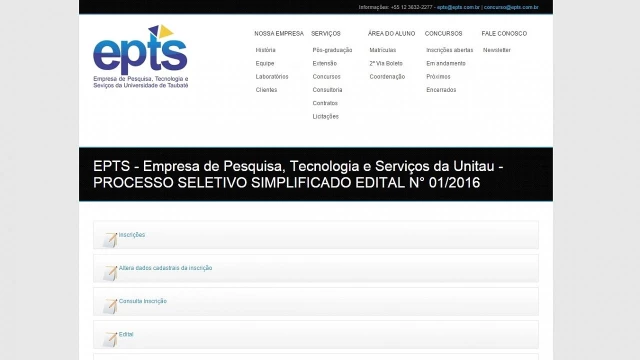 EPTS da Unitau oferece 20 vagas em concurso