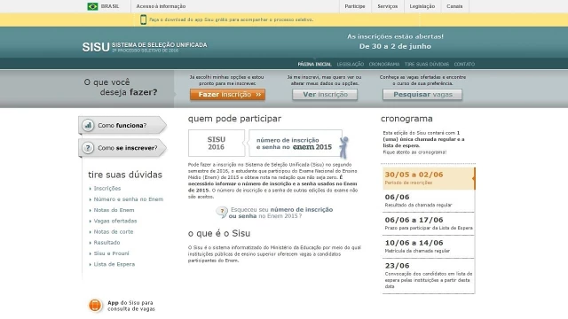 Sisu do 2º semestre está com inscrições abertas 