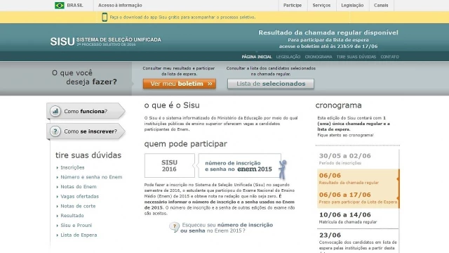 Sisu inicia fase de matrículas 