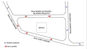 Vias no bairro Estoril têm sentido alterado
