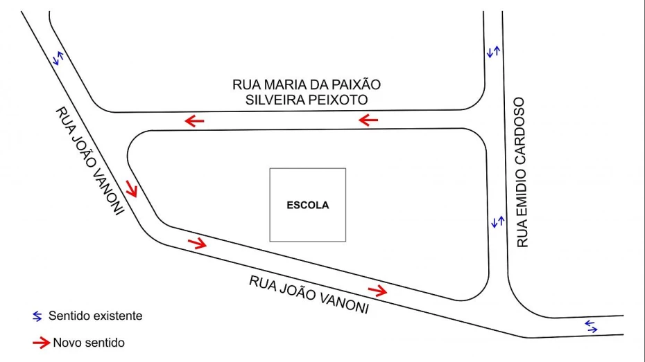 Vias no bairro Estoril têm sentido alterado Vias no bairro Estoril têm sentido alterado