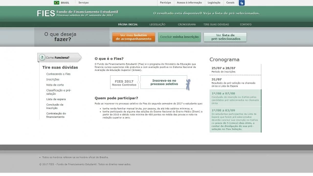 Lista dos selecionados no Fies do 2º semestre é divulgada