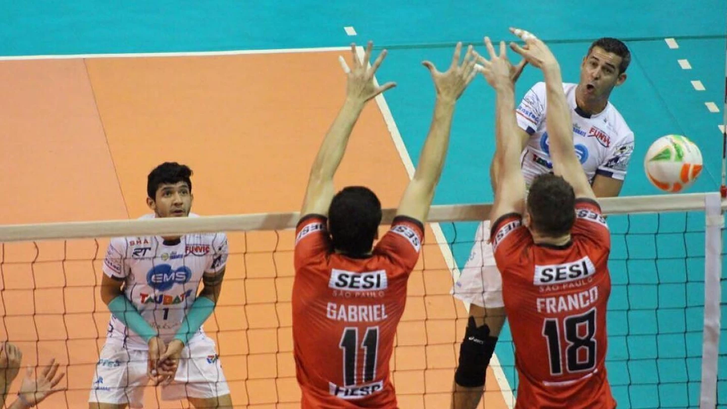 Vôlei Taubaté supera Sesi-SP no primeiro jogo da semifinal do Paulista