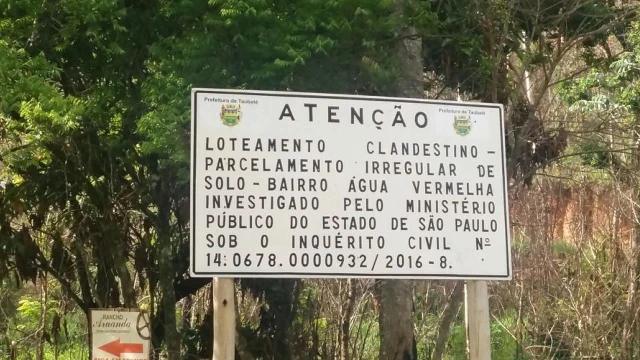 Dossiê de loteamentos irregulares em Taubaté é entregue à polícia