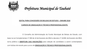 Edital do Simube 2018 é publicado pela Prefeitura de Taubaté