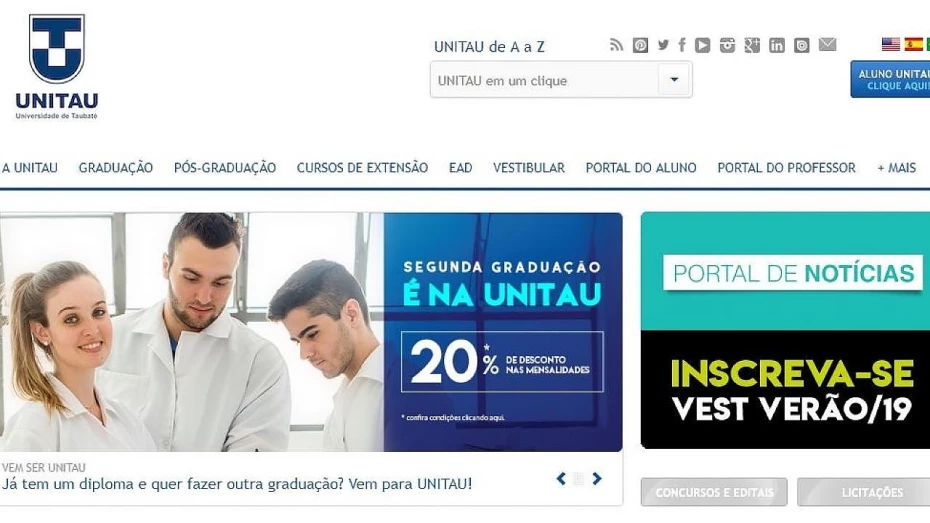 Inscrições para o vestibular da Unitau são prorrogadas