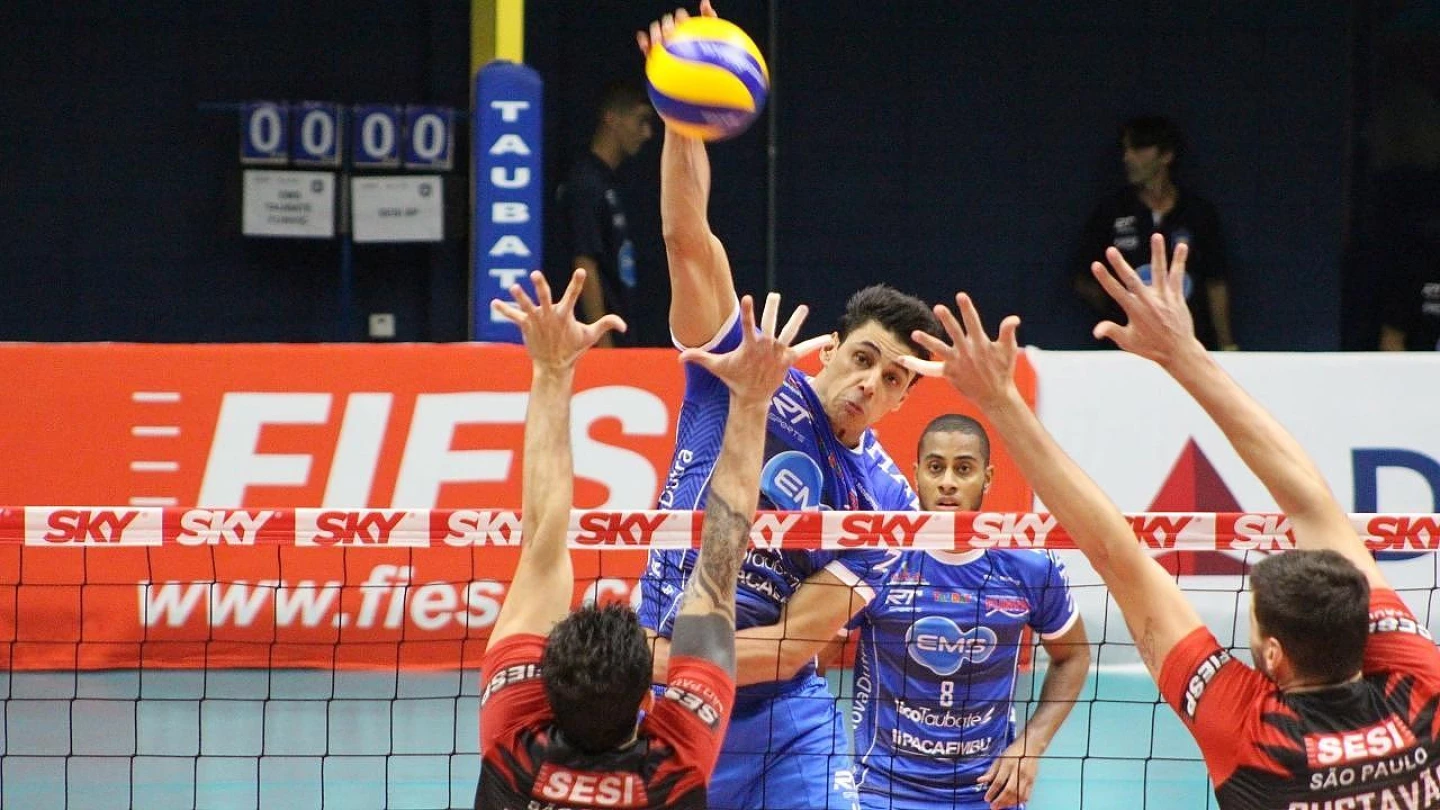À espera de Renan, Vôlei Taubaté é superado pelo Sesi-SP na Superliga