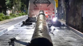 Trio é preso roubando tubulação de obra na Via Dutra em Taubaté