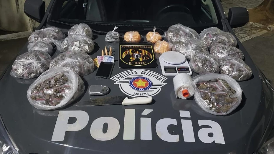 Jovem é preso com mais de 6 kg de drogas em Taubaté