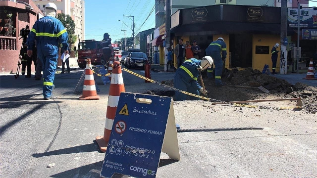Ruas do Centro são interditadas após vazamento de gás em Taubaté 