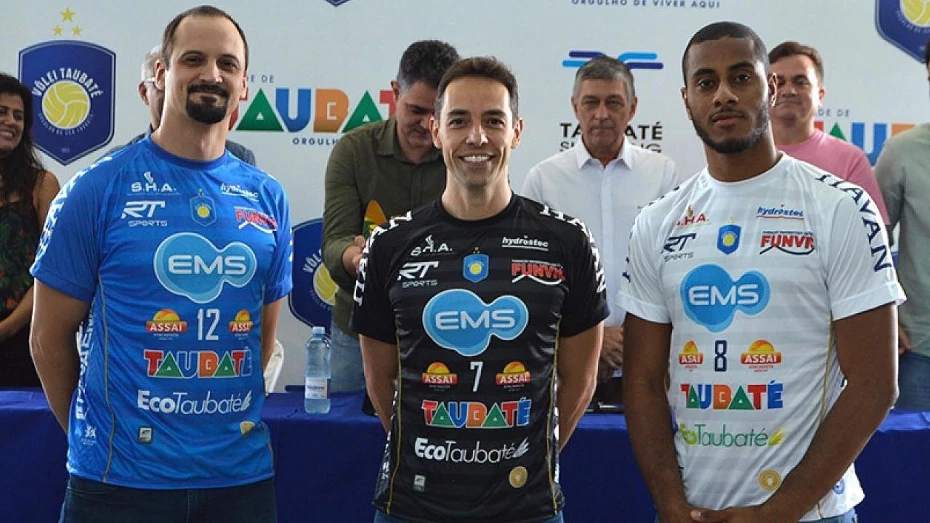 Com jogadores da Seleção, Vôlei Taubaté apresenta elenco para temporada Com jogadores da Seleção, Vôlei Taubaté apresenta elenco para temporada