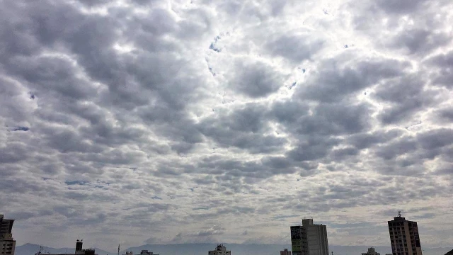 Nebulosidade deve aumentar nesta terça-feira em Taubaté 
