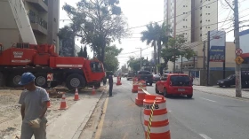 Avenida Nove de Julho é parcialmente interditada por 10 dias em Taubaté