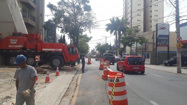 Avenida Nove de Julho é parcialmente interditada por 10 dias em Taubaté