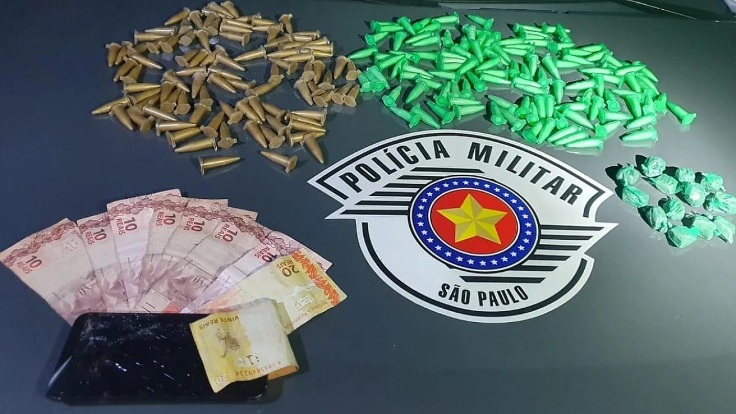 Jovem é detido em flagrante por tráfico de drogas em Taubaté