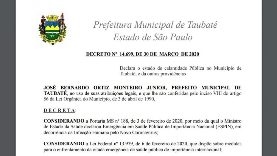 Boato: Novo decreto não traz data sobre comércio em Taubaté Boato: Novo decreto não traz data sobre comércio em Taubaté