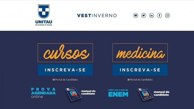 Unitau abre inscrições para vestibular com provas agendadas