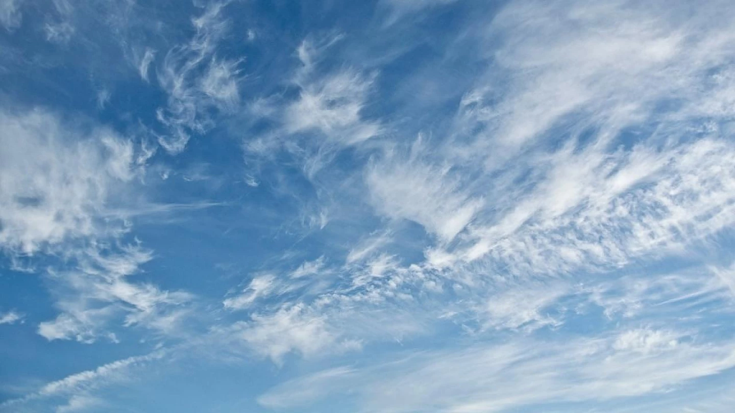 Dia tem céu claro e poucas nuvens em Taubaté