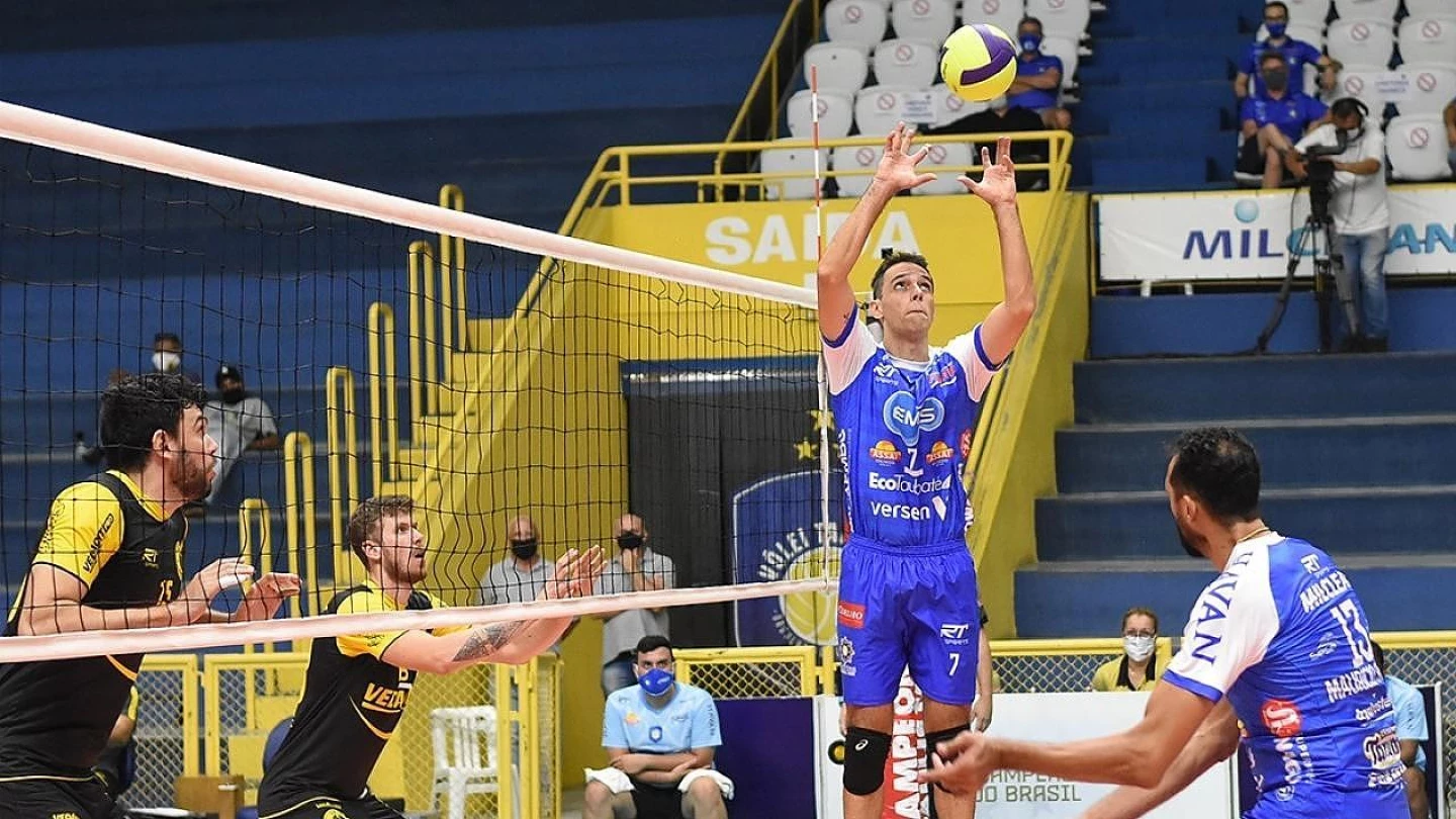 Vôlei Taubaté vence 1º jogo da semifinal do Campeonato Paulista