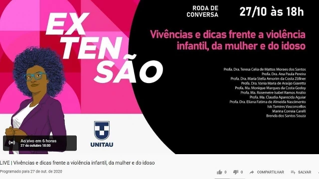 Encontro virtual da Unitau discute violência contra crianças, mulheres e idosos