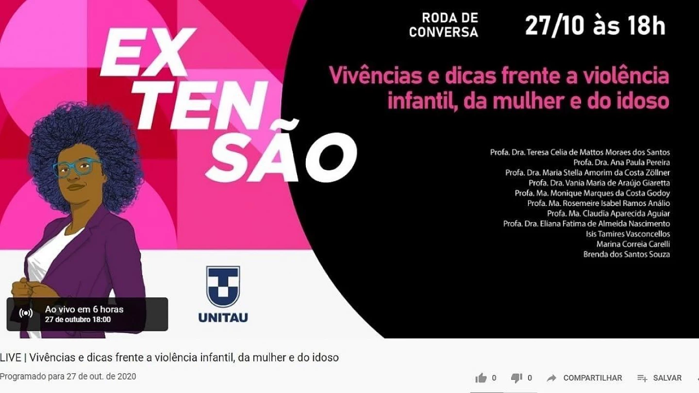 Encontro virtual da Unitau discute violência contra crianças, mulheres e idosos