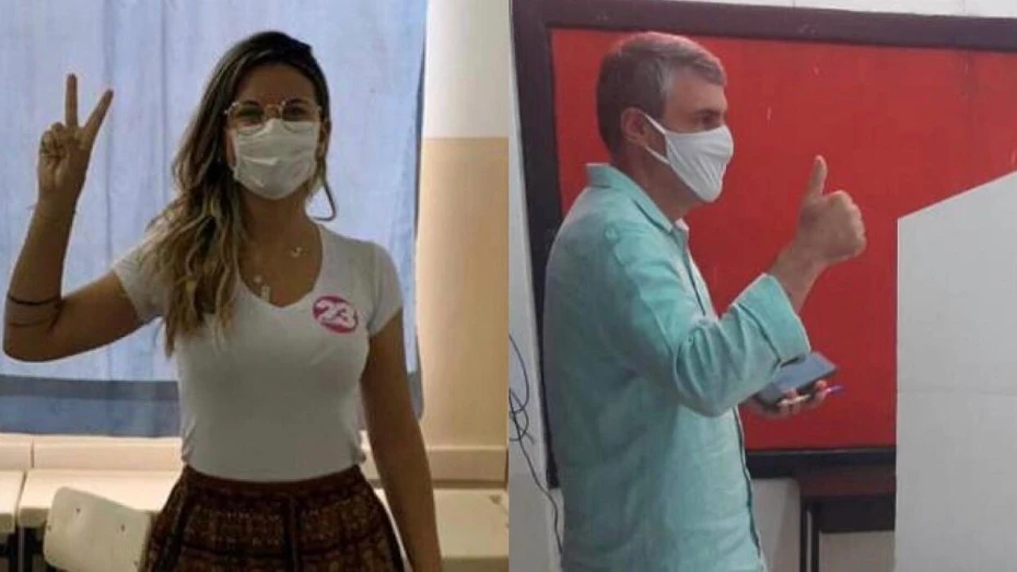Loreny e Saud votam no 2º turno da eleição em Taubaté Loreny e Saud votam no 2º turno da eleição em Taubaté