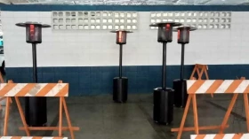 Taubaté instala aquecedores em rodoviária e praça