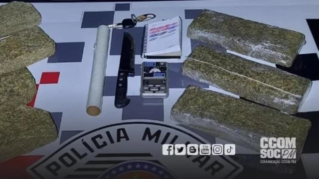 Homem é flagrado e preso com 7kg de maconha em Taubaté