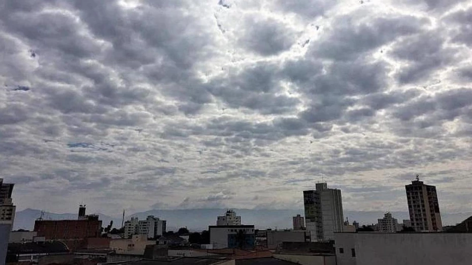 Nebulosidade aumenta durante o fim de semana em Taubaté e região