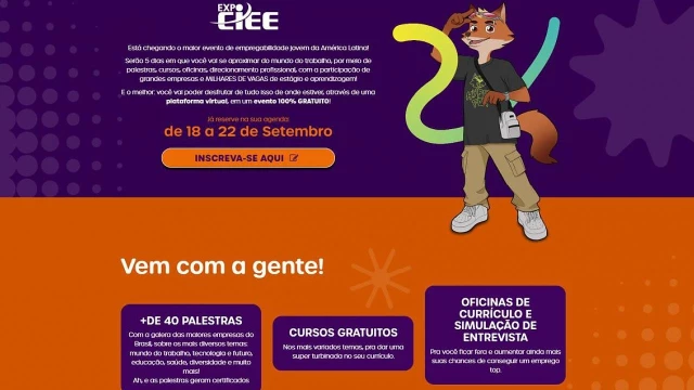 Expo CIEE oferece mais de 10 mil vagas de estágio e aprendizagem