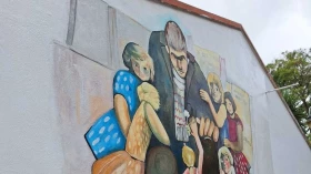 Taubaté restaura os murais de Mestre Justino Taubaté restaura os murais de Mestre Justino