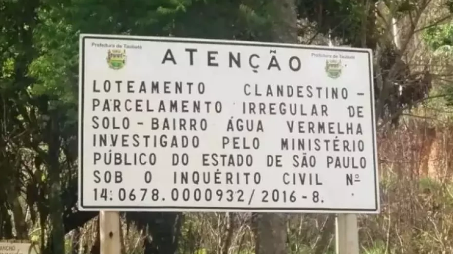 Prefeitura de Taubaté combate loteamentos irregulares e clandestinos