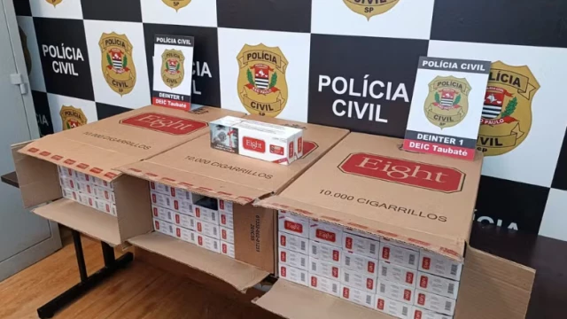 Motorista é preso em flagrante transportando cigarros falsificados em Taubaté