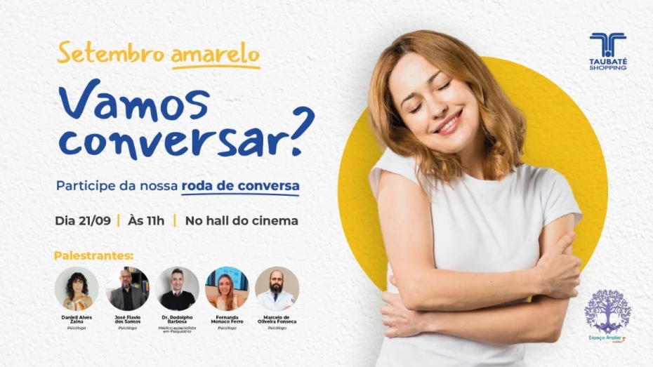 Setembro Amarelo: Taubaté Shopping promove ações em prol da saúde física e mental Setembro Amarelo: Taubaté Shopping promove ações em prol da saúde física e mental