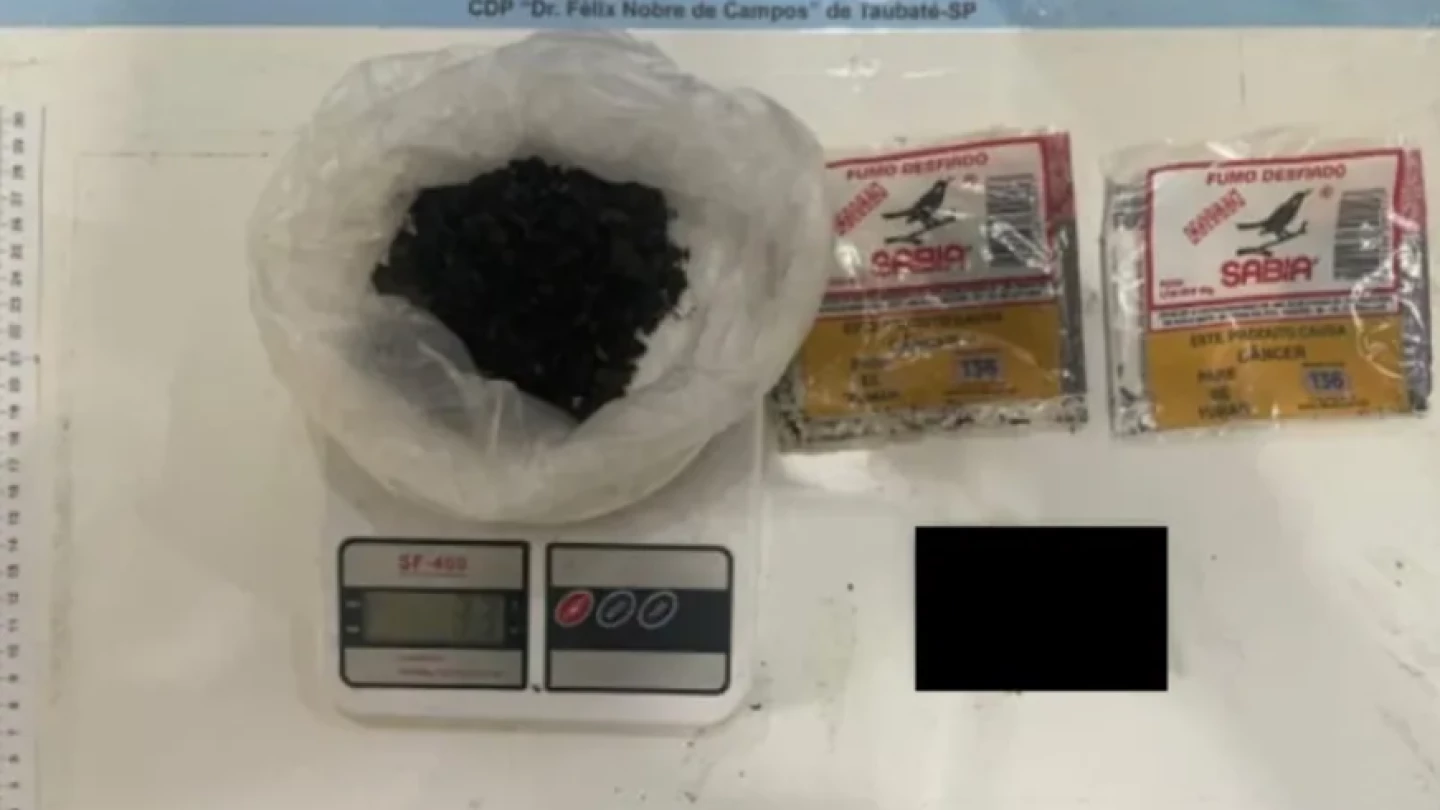 Visitantes do CDP de Taubaté são flagrados com drogas em chinelo e pacote de fumo