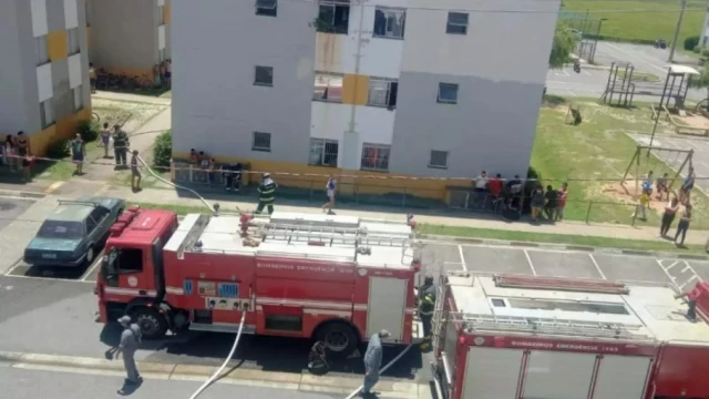 Incêndio atinge apartamento em condomínio de Taubaté