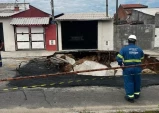 Nova cratera se abre no Jardim Mourisco e interdita casa de idosos em Taubaté